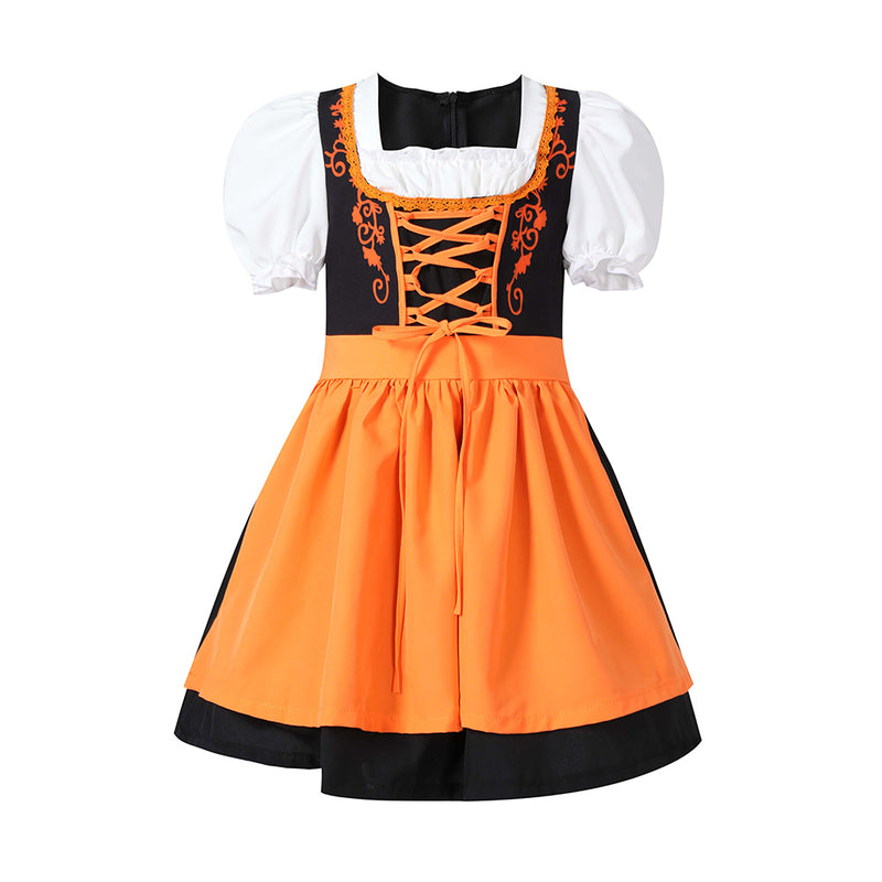 Kids Girls Beer Festival maid dress Cosplay Costume Outfits Halloween Carnival Suit