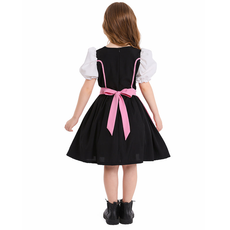 Kids Girls Beer Festival maid dress Cosplay Costume Outfits Halloween Carnival Suit