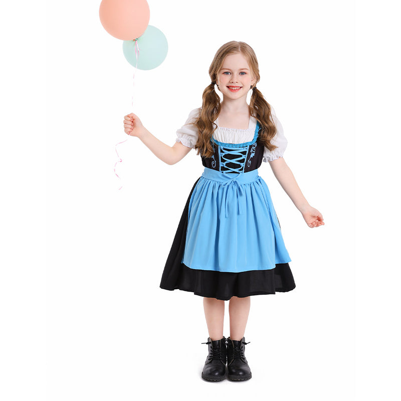 Kids Girls Beer Festival maid dress Cosplay Costume Outfits Halloween Carnival Suit