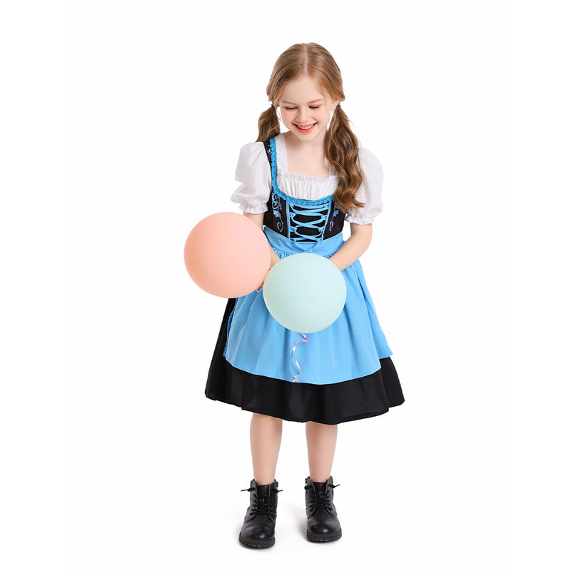 Kids Girls Beer Festival maid dress Cosplay Costume Outfits Halloween Carnival Suit