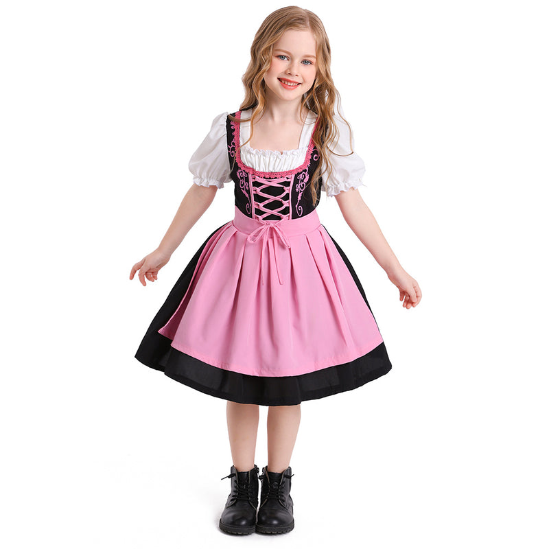 Kids Girls Beer Festival maid dress Cosplay Costume Outfits Halloween Carnival Suit