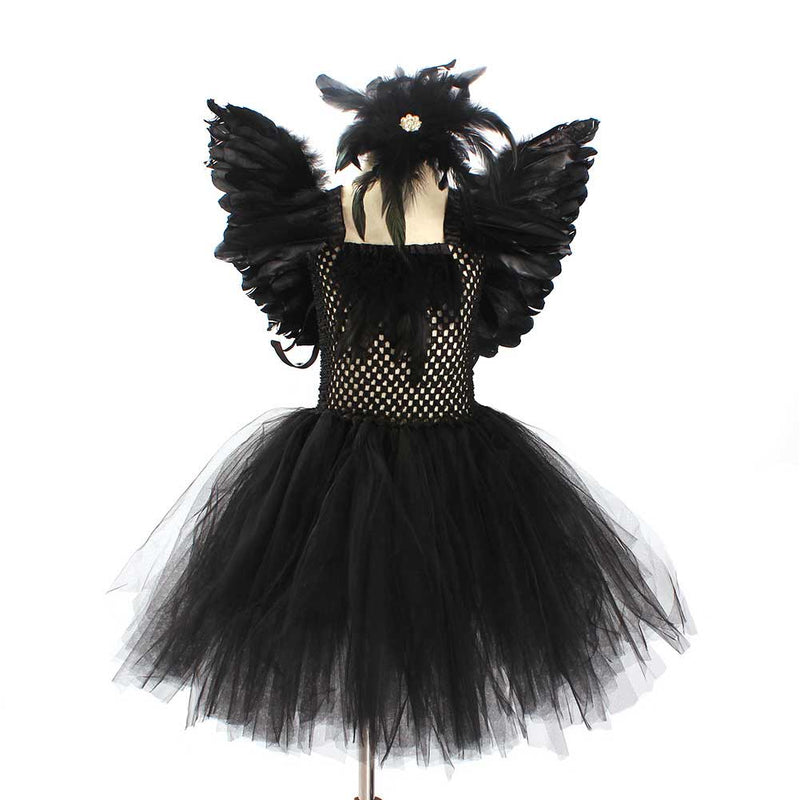 Kids Girls Black Swan  Cosplay Costume Dress  Outfits Halloween Carnival Party Suit