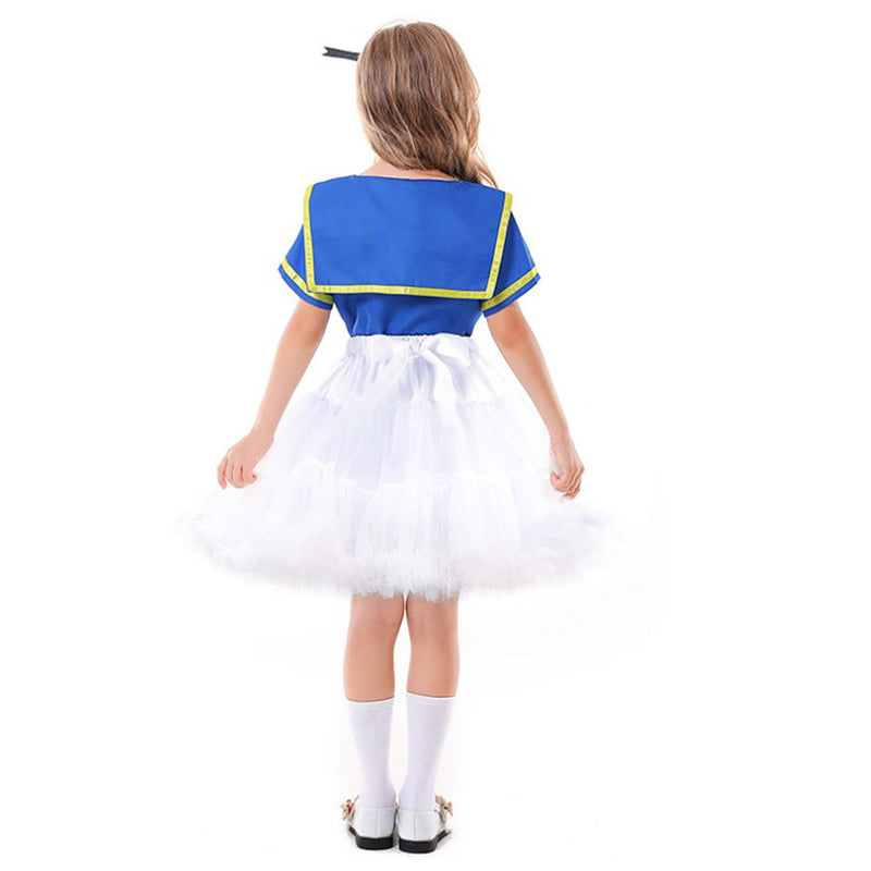 Kids Girls Cartoon Duck Cosplay Costume Tutu Dress Outfits Halloween Carnival Suit