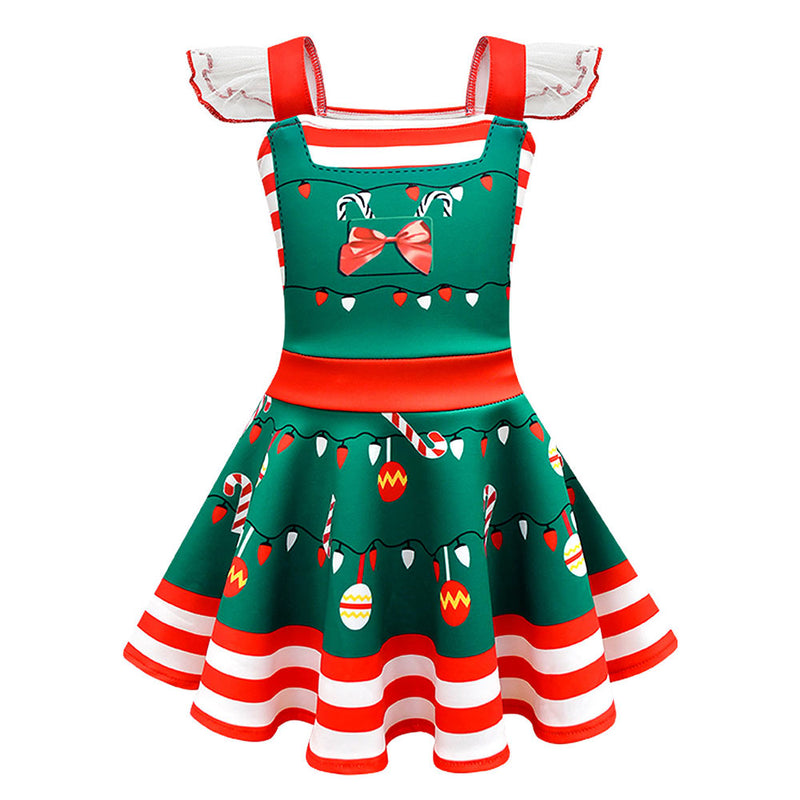 Kids Girls Christmas Cosplay Costume Outfits Halloween Carnival Suit