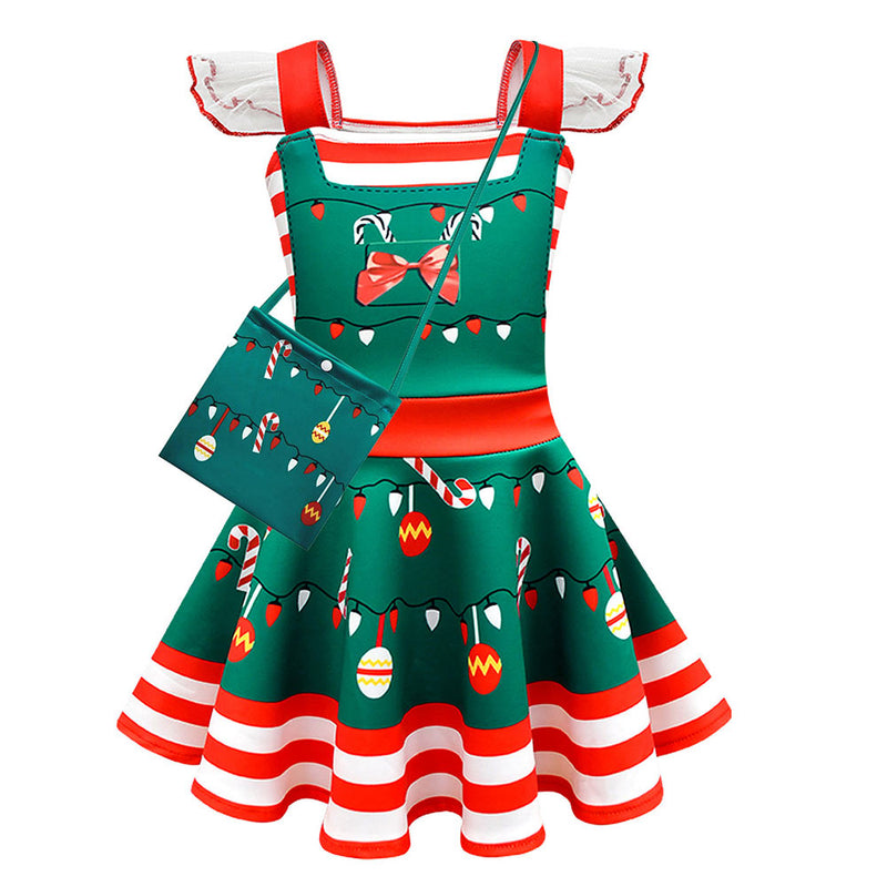 Kids Girls Christmas Cosplay Costume Outfits Halloween Carnival Suit