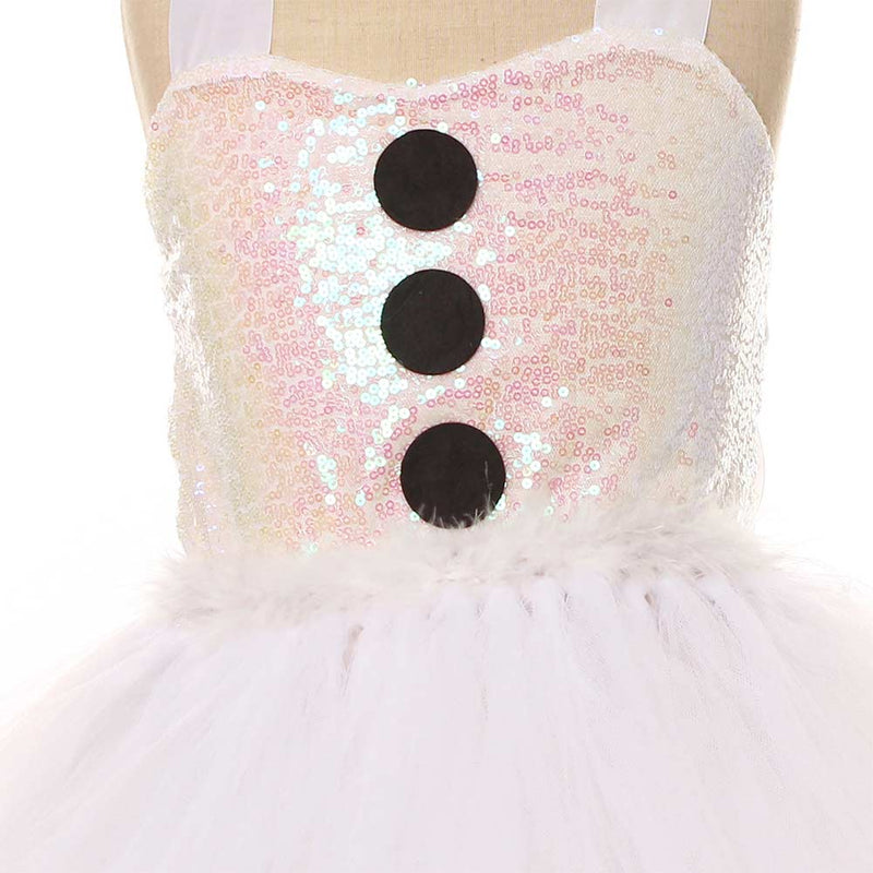 Kids Girls Christmas Snowman Cosplay Costume Outfits Halloween Carnival Party Disguise Suit