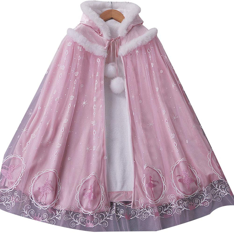 Kids Girls Elsa Cosplay Costume Cloak Outfits Halloween Carnival Party Suit