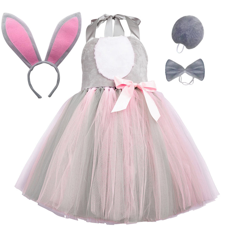 Kids Girls Rabbit Cosplay Costume Outfits Halloween Carnival Suit