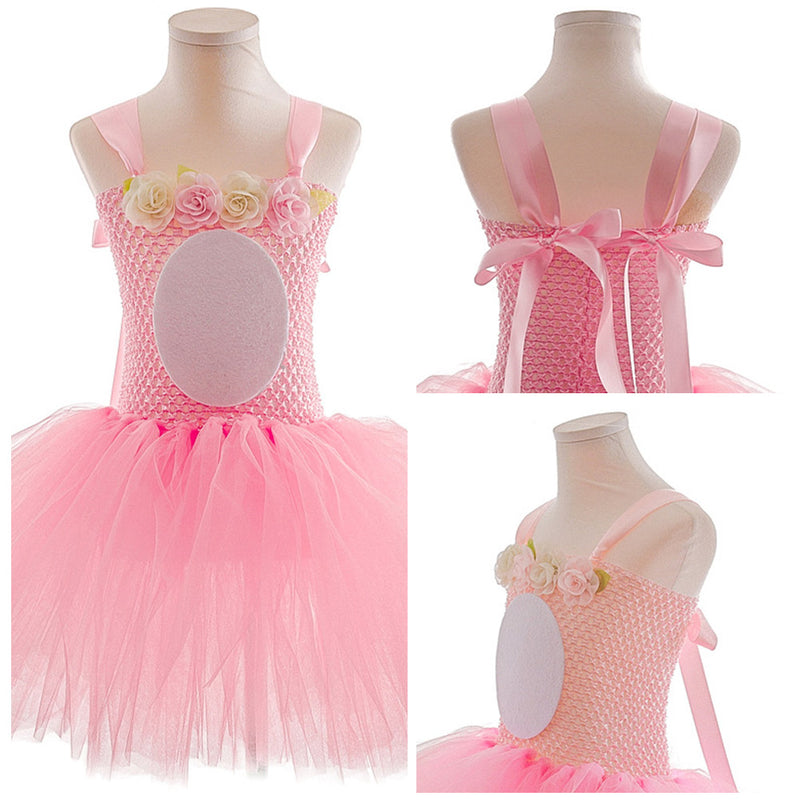 Kids Girls Rabbit Tutu Dress Cosplay Costume Outfits Halloween Carnival Suit