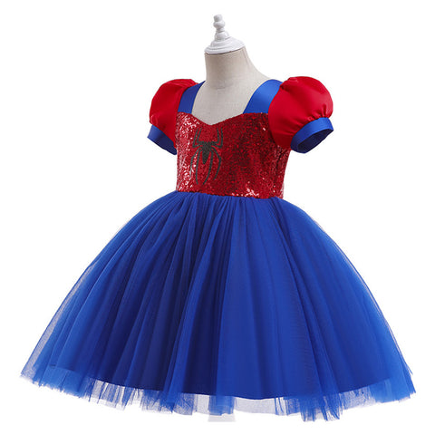 Kids Girls Spiderman Coaplay Tutu Dress Outfits Halloween Carnival Suit