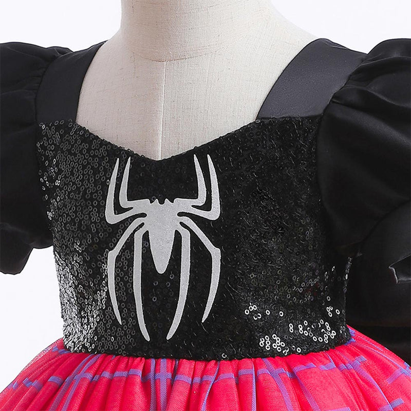 Kids Girls Spiderman Coaplay Tutu Dress Outfits Halloween Carnival Suit