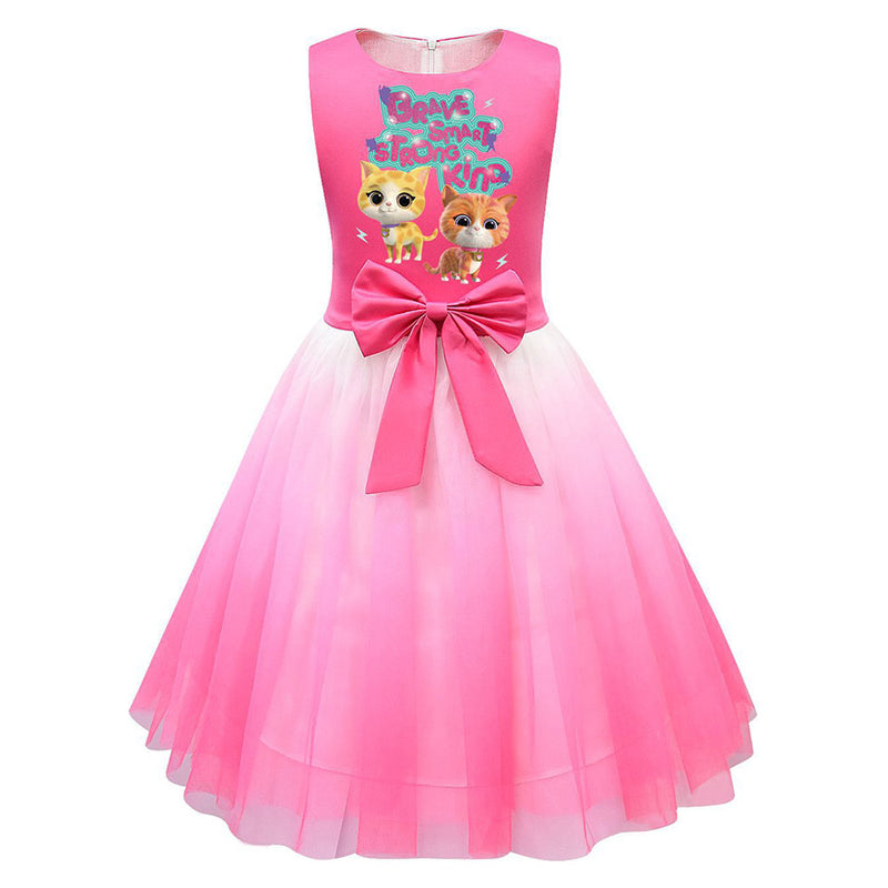 Kids Girls SuperKitties Season 1  Cosplay Costume Dress Outfits Halloween Carnival Suit