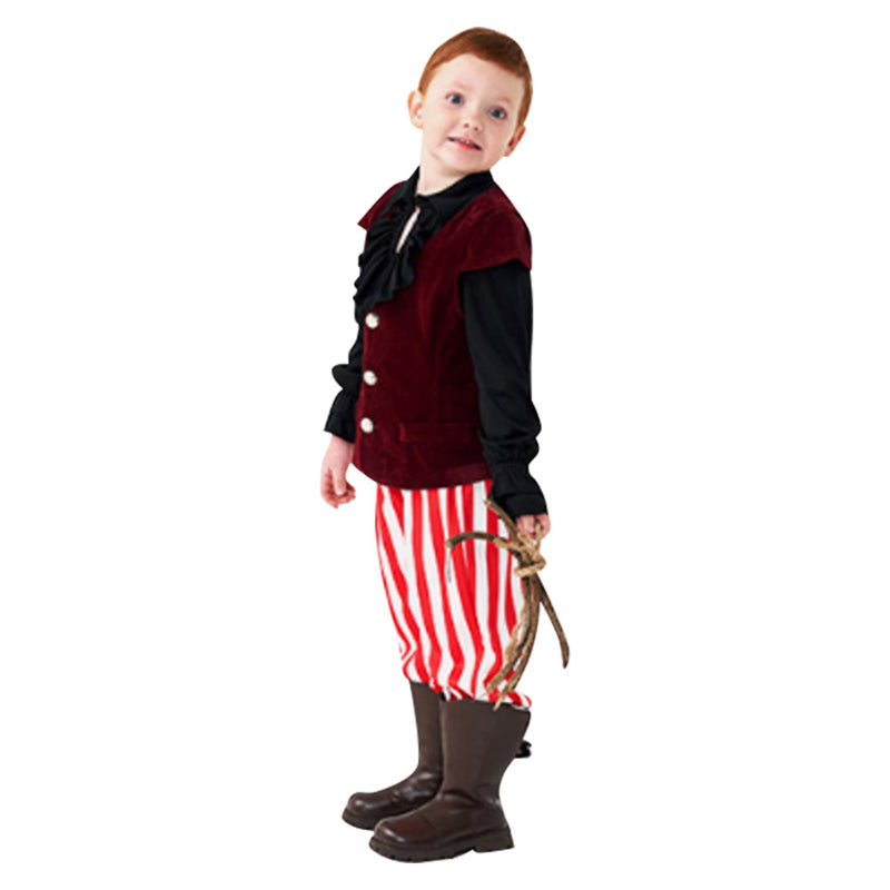 Kids medieval Pirate Knight Cosplay Costume Outfits Halloween Carnival Suit