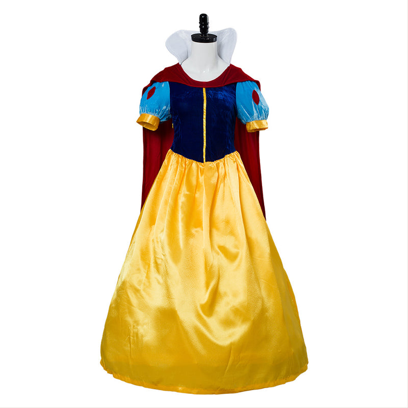 Lancoszp Adult Fairy Princess costume Halloween woman Medieval Queen dress with Mantella, L