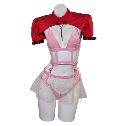 Lingerie for Women Final Fantasy Aerith Cosplay Costume Outfits Halloween Carnival Suit