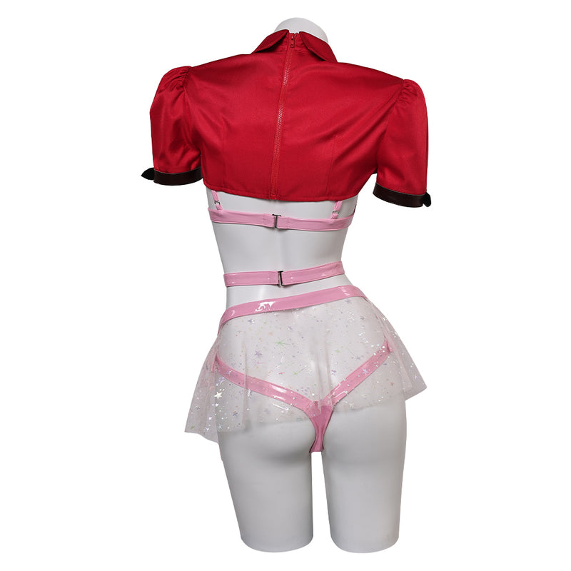 Lingerie for Women Final Fantasy Aerith Cosplay Costume Outfits Halloween Carnival Suit