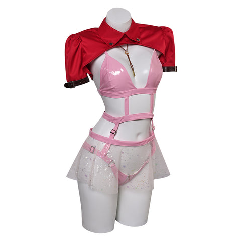 Lingerie for Women Final Fantasy Aerith Cosplay Costume Outfits Halloween Carnival Suit