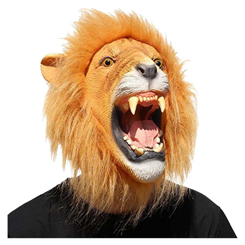 Lion Mask Cosplay Latex Masks Helmet Masquerade Halloween Party Costume Props