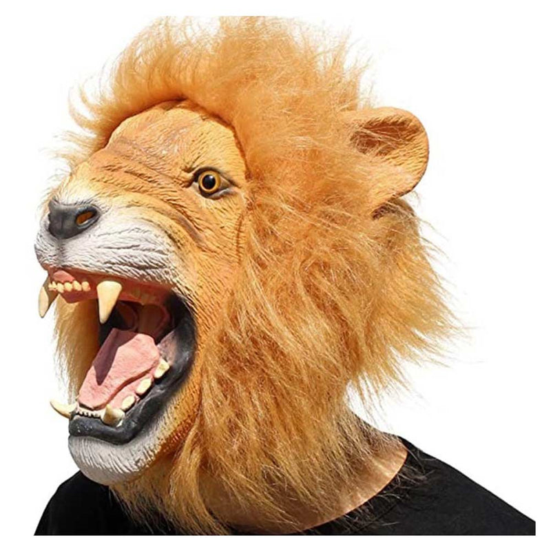 Lion Mask Cosplay Latex Masks Helmet Masquerade Halloween Party Costume Props