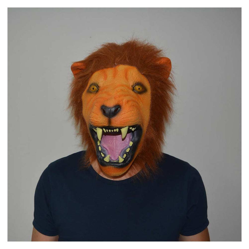 Lion Mask Cosplay Latex Masks Helmet Masquerade Halloween Party Costume Props