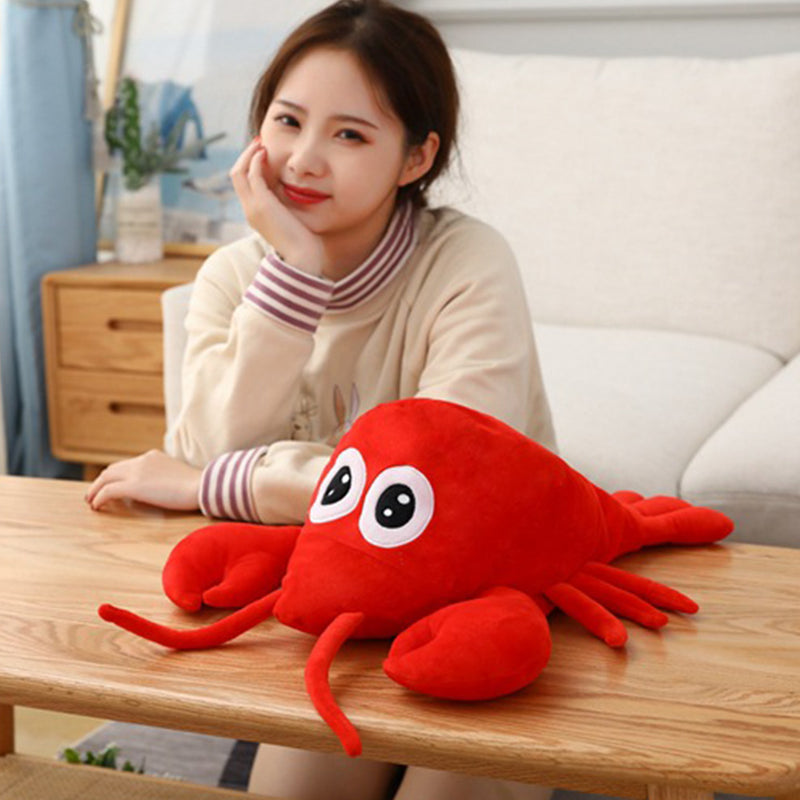 Lobster Prawn Shrimp Costume Hat Cap Plush Toy Cute Girls Earflap Cap Head Warmer Photo Props Supplies Headdress