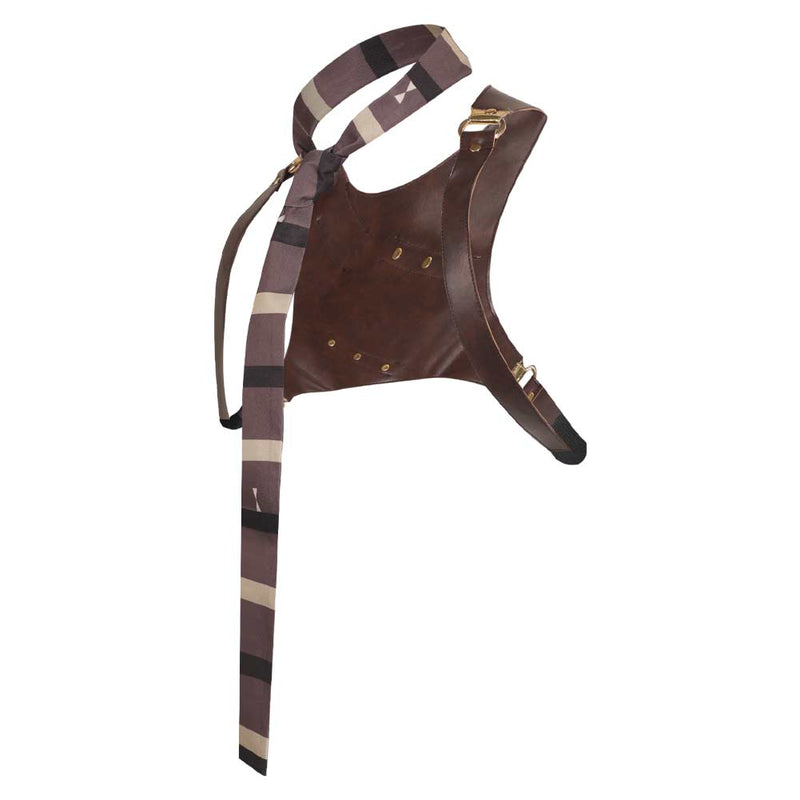 VeeGet Loki Brown Back Strap Necktie Party Carnival Halloween Cosplay Accessories