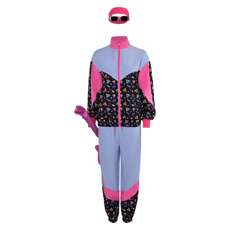 man woman Cosplay Costume Outfits Halloween Carnival Suit 80s