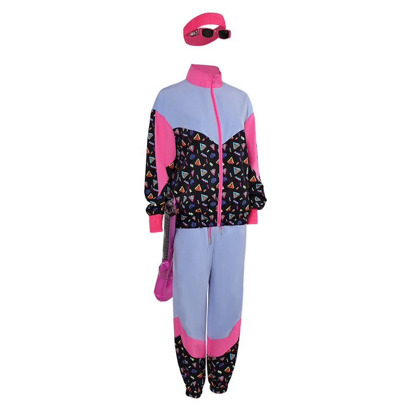 man woman Cosplay Costume Outfits Halloween Carnival Suit 80s