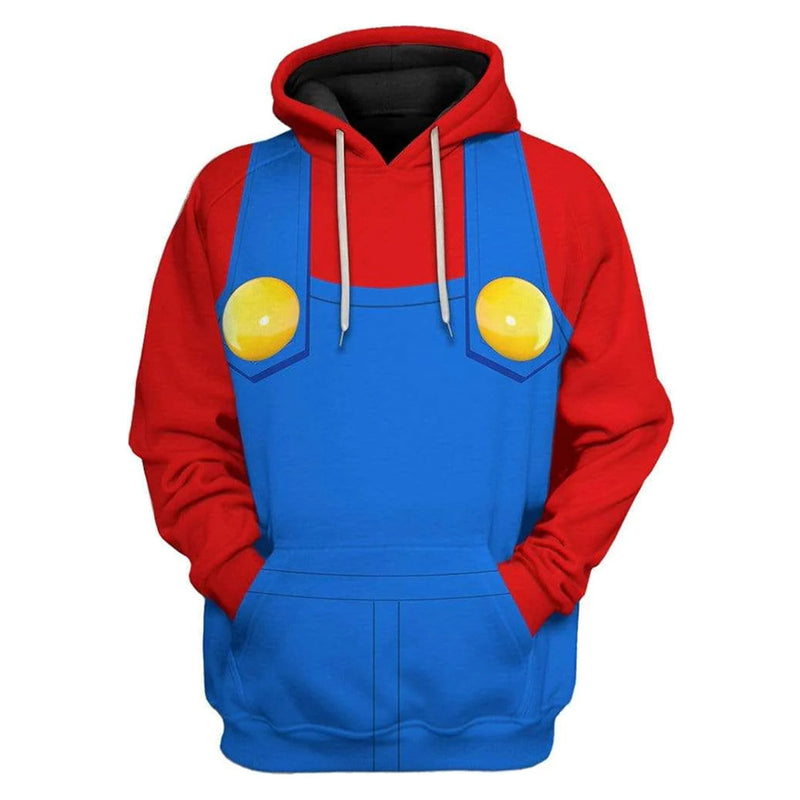 Mario Cosplay Hoodie 3D Printed Hooded Sweatshirt Men Women Casual Streetwear Pullover