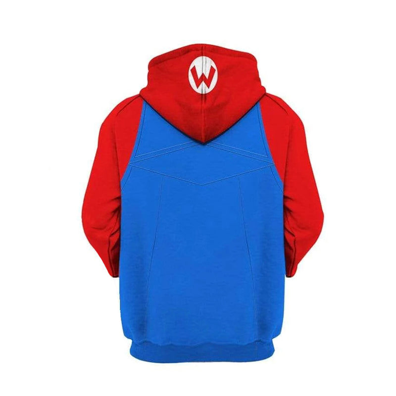 Mario Cosplay Hoodie 3D Printed Hooded Sweatshirt Pants Print Joggers Trousers  Set