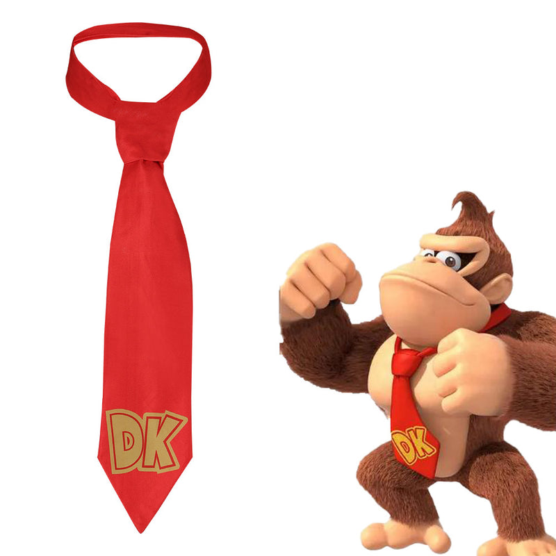 Mario Cosplay Necktie Costume Accessoreis Halloween Carnival Disguise Suit Prop he Super Mario Bros. Movie DK