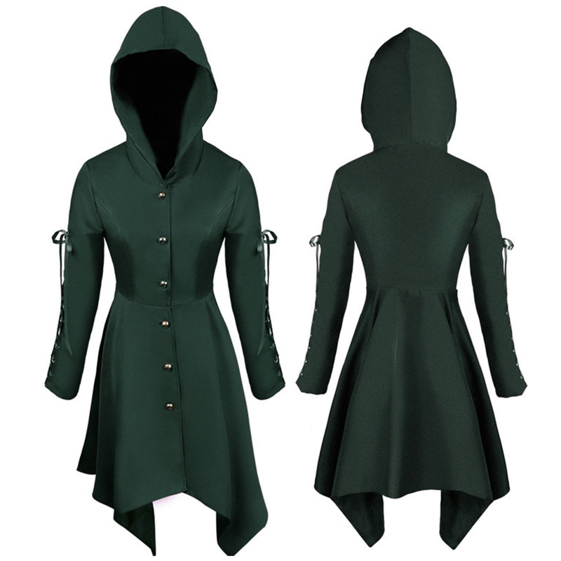 Medieval Gothic Punk Coat Cosplay Costume Outfits Halloween Carnival Disguise Suit