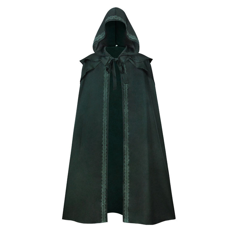 Medieval Renaissance Gothic Hooded Cloak Cosplay Costume Halloween Carnival Party Disguise Suit