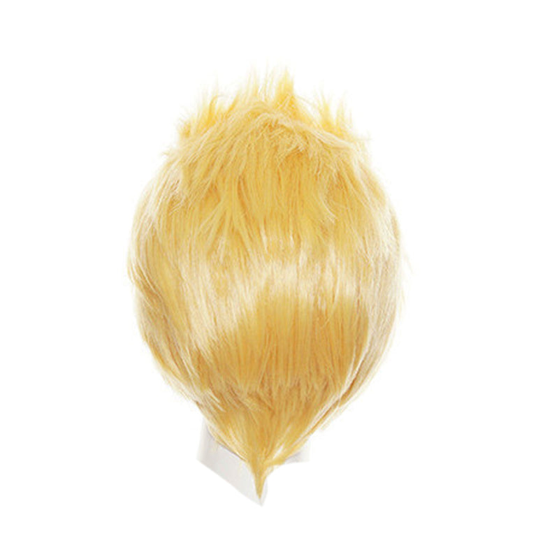 Men Yellow Cosplay Wig Heat Resistant Synthetic Hair Carnival Halloween Party Props