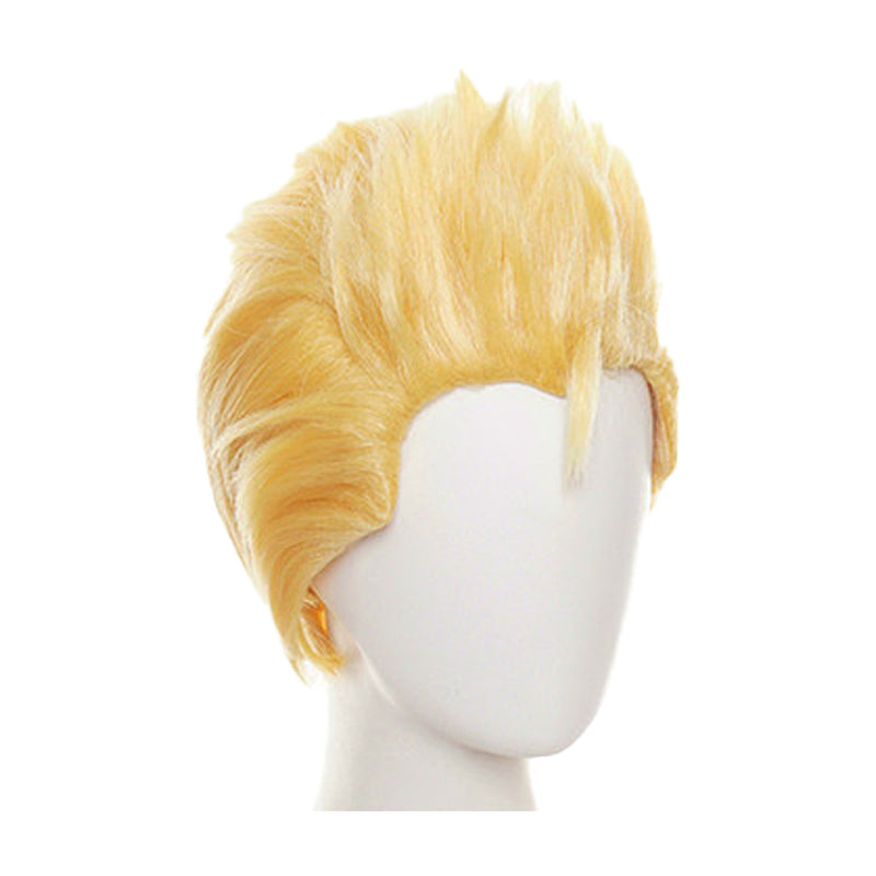 Men Yellow Cosplay Wig Heat Resistant Synthetic Hair Carnival Halloween Party Props