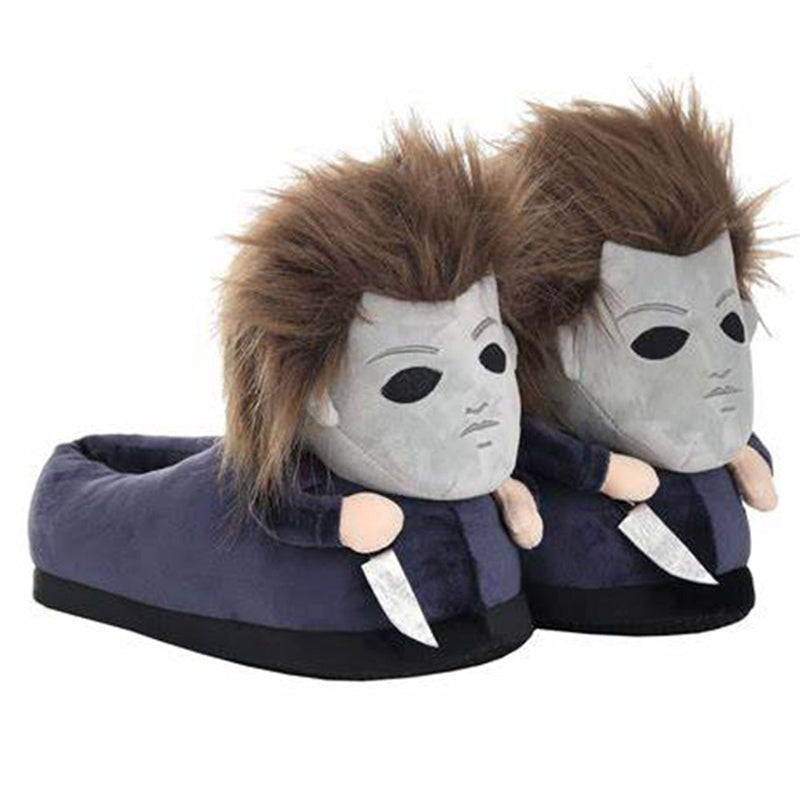 Michael Myers Cosplay  Shoes Hoome Warm Plush Sliper Halloween Carnival Costume Accessories  Gifts