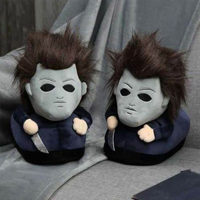 Michael Myers Cosplay  Shoes Hoome Warm Plush Sliper Halloween Carnival Costume Accessories  Gifts