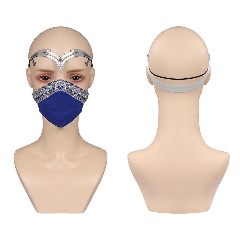 VeeGet Mortal Kombat 2 Kitana Women Latex Masks Helmet Masquerade Carnival Halloween Cosplay Props