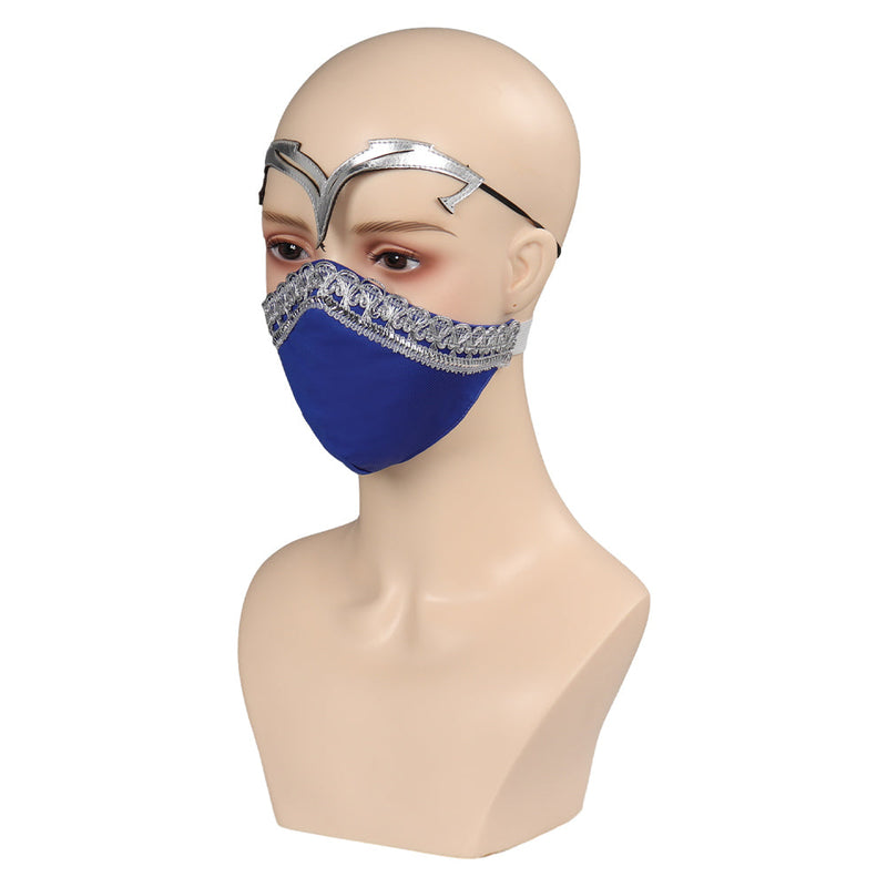 VeeGet Mortal Kombat 4 Kitana Women Latex Masks Helmet Masquerade Carnival Halloween Cosplay Props