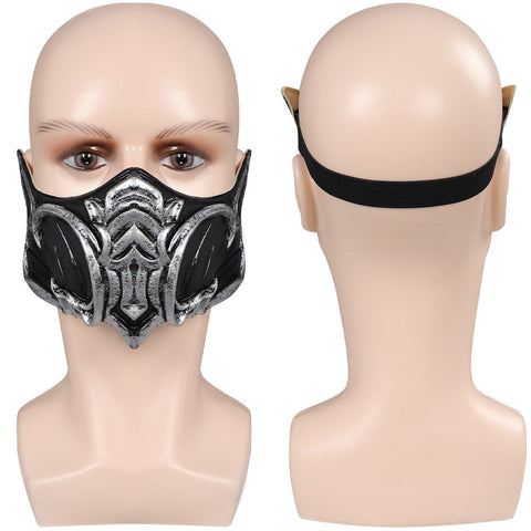 VeeGet Mortal Kombat 1 Sub-Zero Flashy Latex Masquerade Masks for Carnival Halloween Cosplay Costume Props