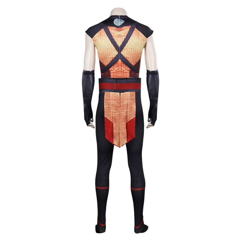 VeeGet Mortal Kombat Onesie Scorpion Printed Jumpsuit Carnival Halloween Costume