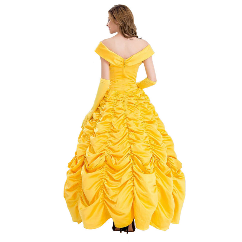 Movie Belle Yellow Women Dress Fantasia Outfits Party Carnival Halloween Cosplay Costume