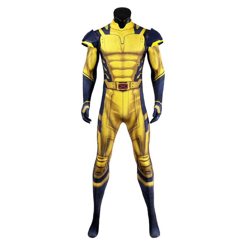 VeeGet Movie Deadpool 3 Wolverine James Logan Howlett Yellow Adult Jumpsuit Party Carnival Halloween Cosplay Costume