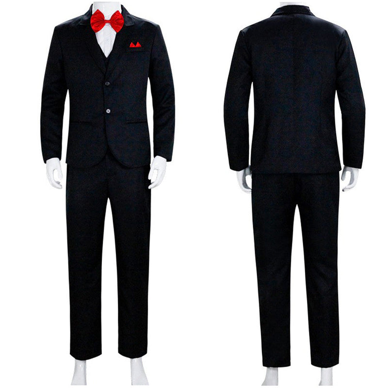 Movie Saw Jigsaw Killer John Kramer Black Suit Party Carnival Halloween Cosplay Costume