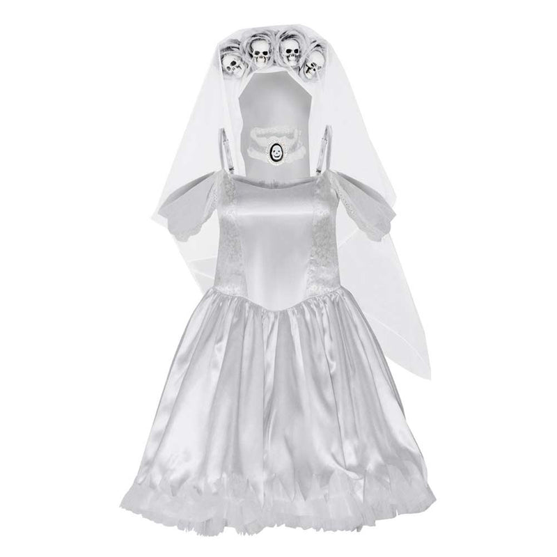 Movie Tim Burton‘s Corpse Bride Emily White Women Dress Party Carnival Halloween Cosplay Costume