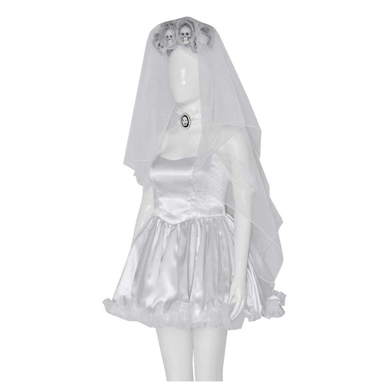 Movie Tim Burton‘s Corpse Bride Emily White Women Dress Party Carnival Halloween Cosplay Costume