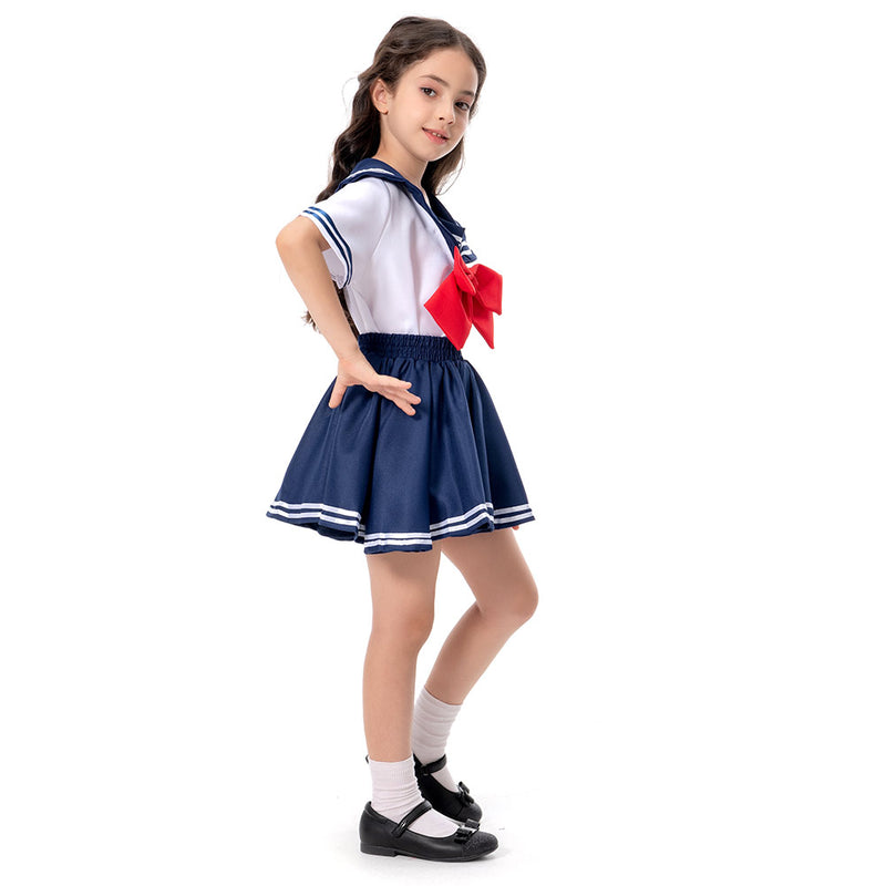 Mrcos sailor suit short-sleeved miniskirt uniform student girl's clothing JK uniform summer dance costume cosplay entrance ceremony graduation ceremony XL