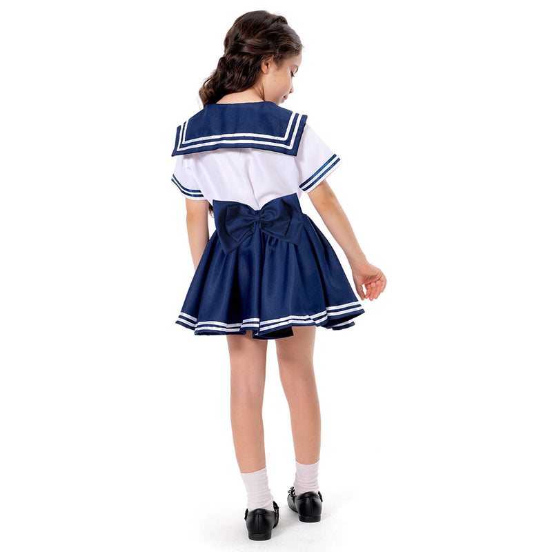 Mrcos sailor suit short-sleeved miniskirt uniform student girl's clothing JK uniform summer dance costume cosplay entrance ceremony graduation ceremony XL