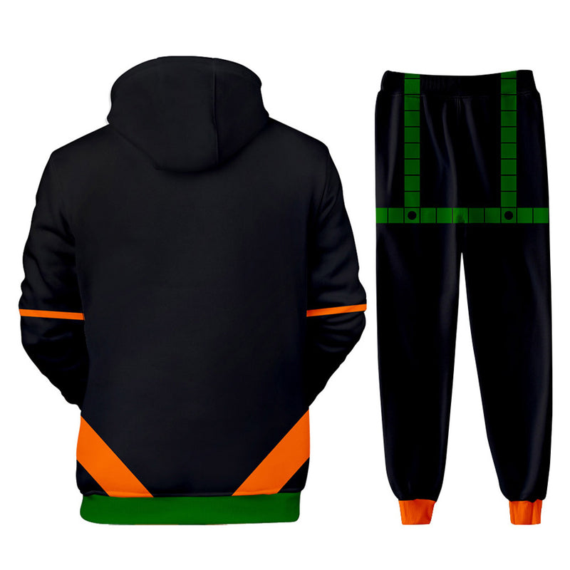 My Hero Academia Bakugou Katsuki Cosplay Hoodie Casual Pants Set Adult 3D Print Sweatshirt Pullover Sweatpants Joggers Trousers Two Piece Sets