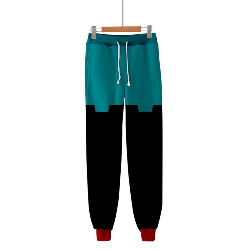 My Hero Academia Midoriya Izuku Cosplay Hoodie Pants Kids Children Casual 3D Printed Hooded Sweatshirt Sweatpants